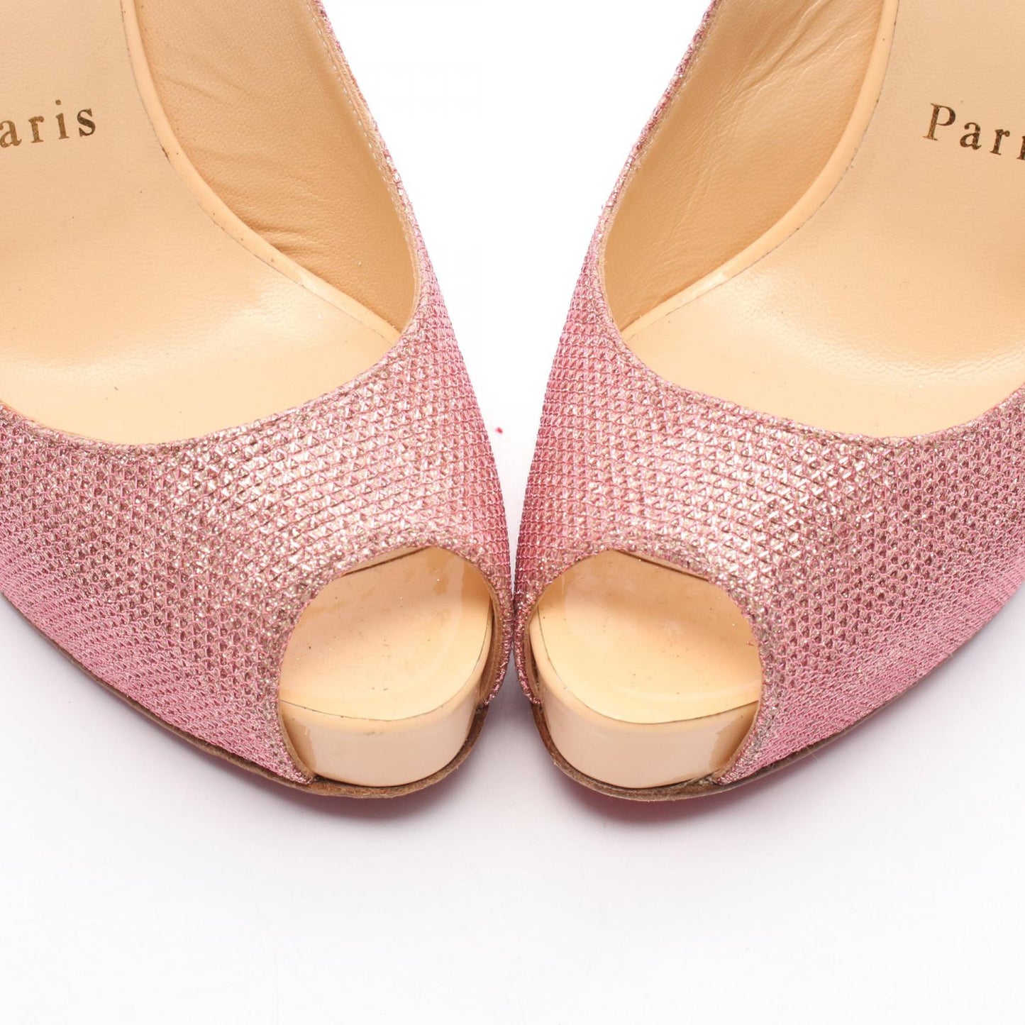 Christian Louboutin Shoes Pumps Heel EU 36 US 6 Leather Pink Authentic