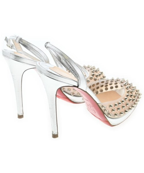 Christian Louboutin Shoes Pumps Heel EU 37 US 7 Silver Clear Authentic