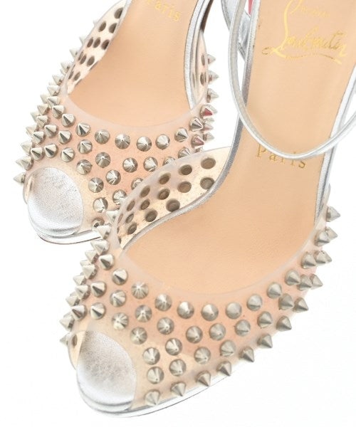 Christian Louboutin Shoes Pumps Heel EU 37 US 7 Silver Clear Authentic
