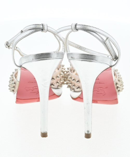 Christian Louboutin Shoes Pumps Heel EU 37 US 7 Silver Clear Authentic
