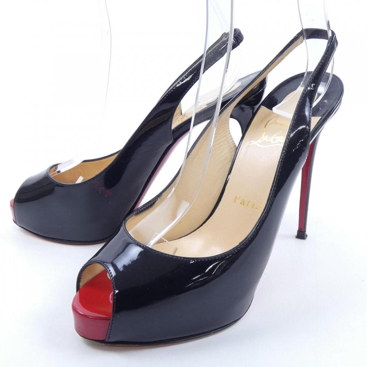 Christian Louboutin Shoes Pumps Heel EU 38.5 US 8.5 Black Authentic