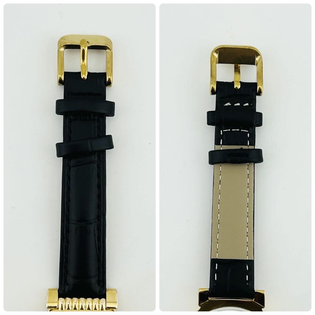 Christian Dior Quartz Watch Wristwatch Logo Gold Black Women's Authentic