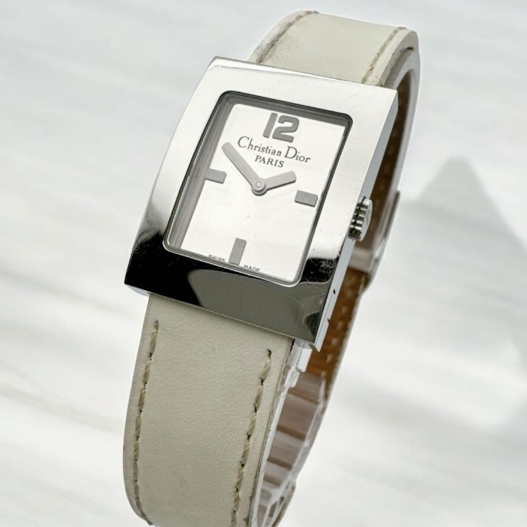 Christian Dior D78-109 Quartz Watch Wristwatch Logo Silver Women's Authentic