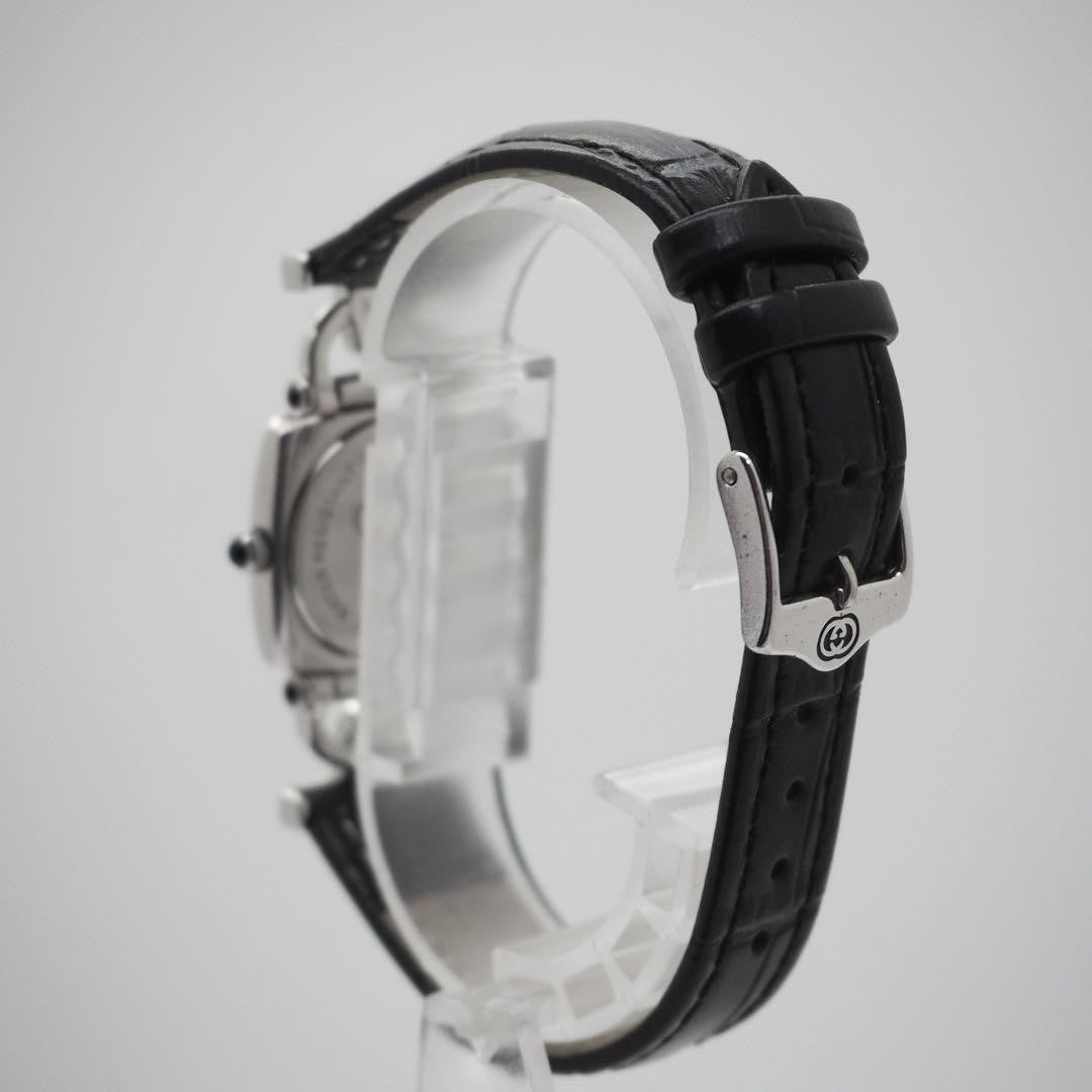 GUCCI 6300L Quartz Watch Wristwatch Black Silver Women's Authentic