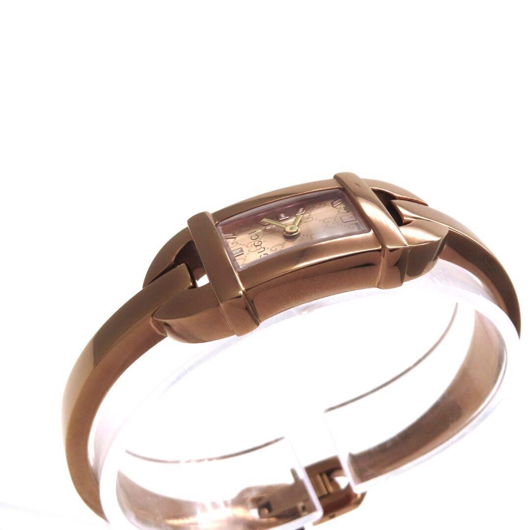 GUCCI 6800L Quartz Watch Wristwatch Pink Gold Women's Authentic
