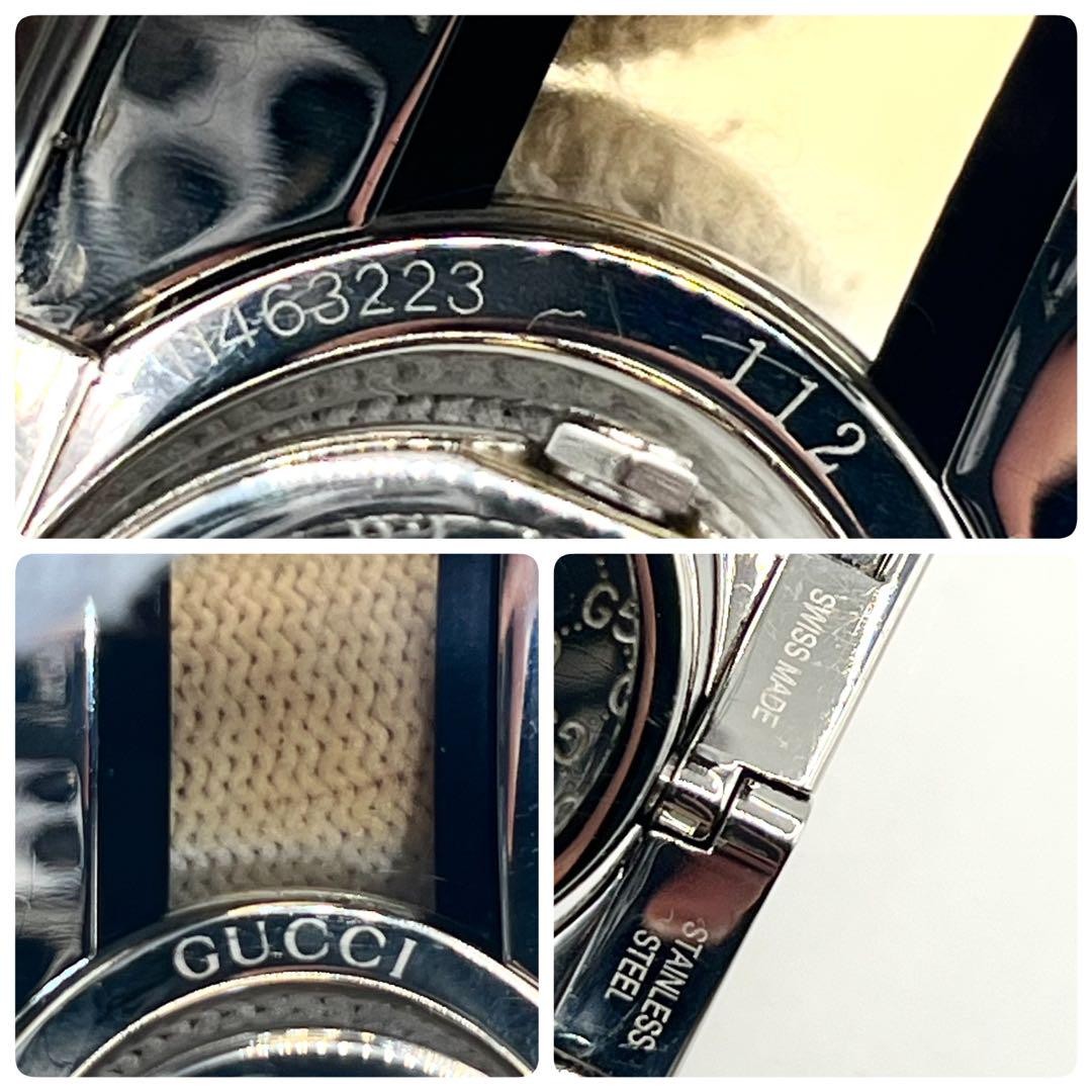 GUCCI Quartz Watch Wristwatch Black Silver Women's Authentic