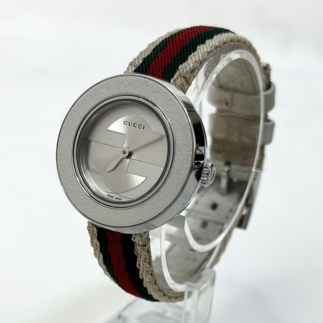 GUCCI 129.5 Quartz Watch Wristwatch Sherry Line Silver Women's Authentic
