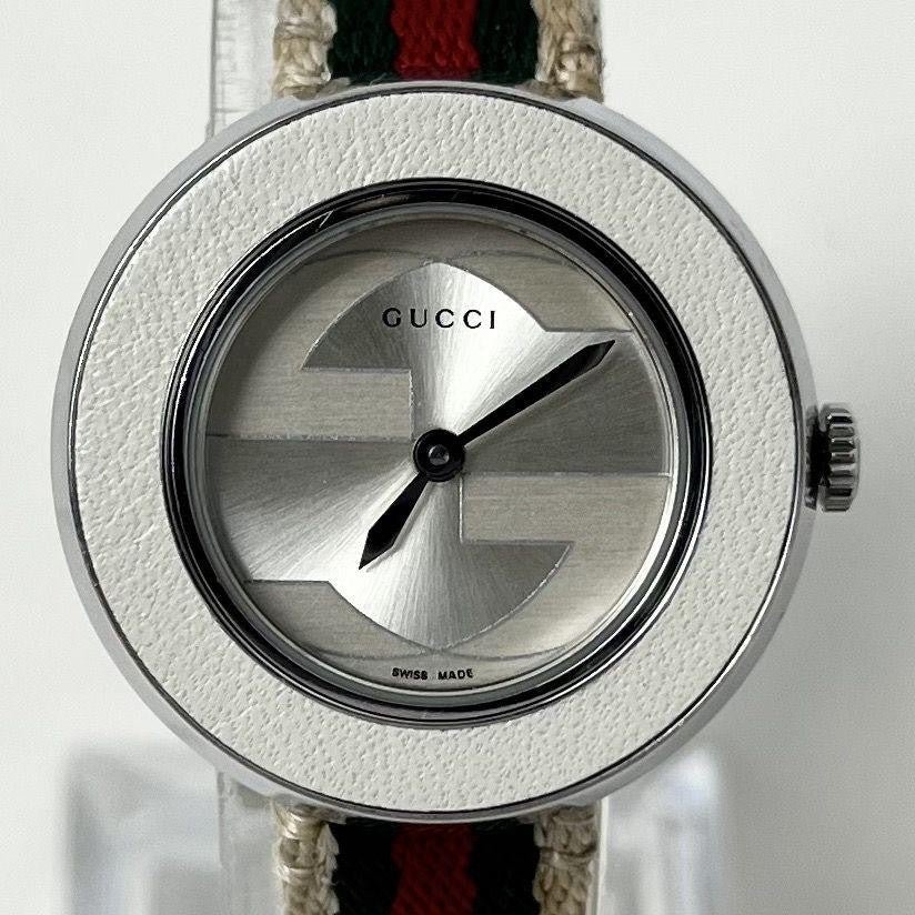 GUCCI 129.5 Quartz Watch Wristwatch Sherry Line Silver Women's Authentic