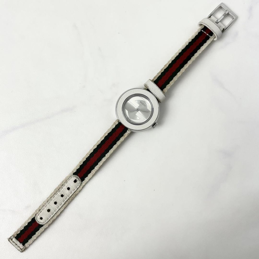 GUCCI 129.5 Quartz Watch Wristwatch Sherry Line Silver Women's Authentic