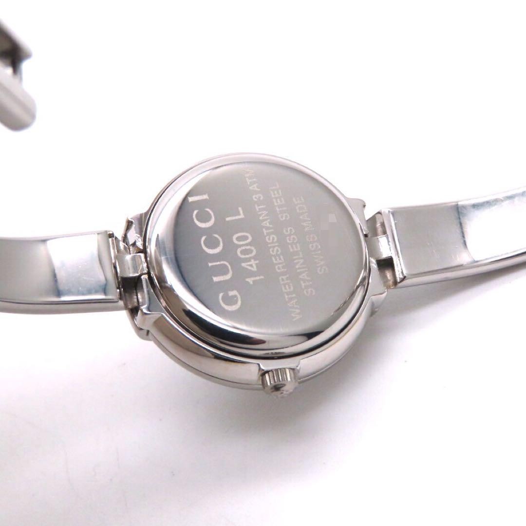 GUCCI 1400L Quartz Watch Wristwatch Black Silver Women's Authentic