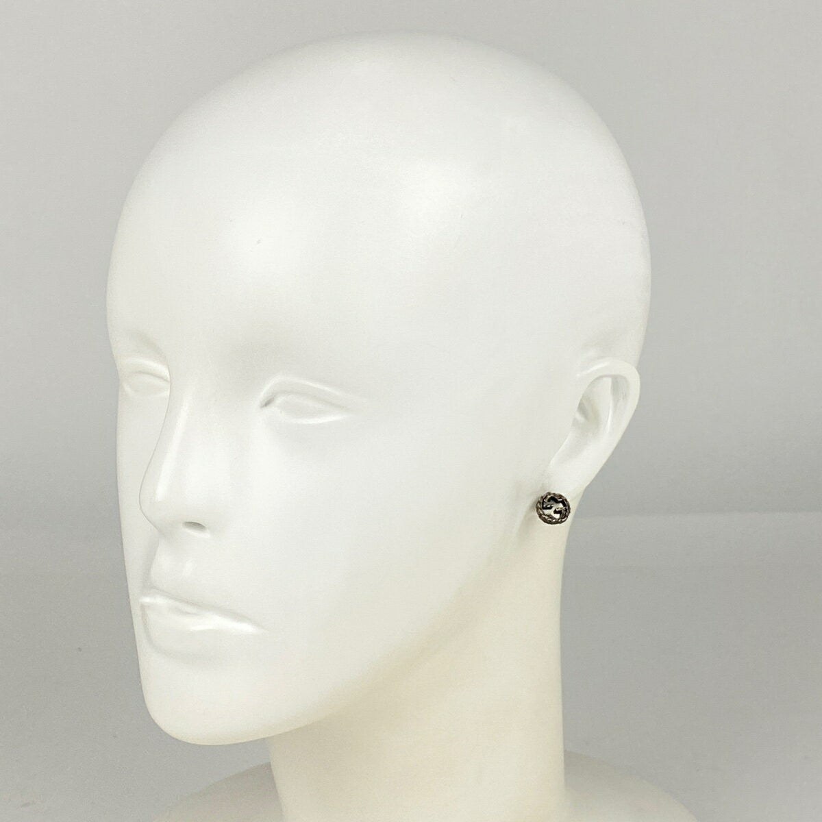 GUCCI Earrings Interlocking G Silver 925 Women Accessory Authentic