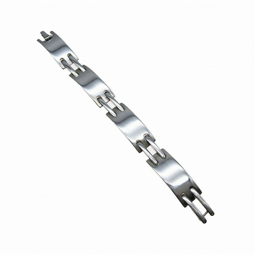 GUCCI Bracelet Bangle With Logo Link Silver 925 Women Accessory Authentic