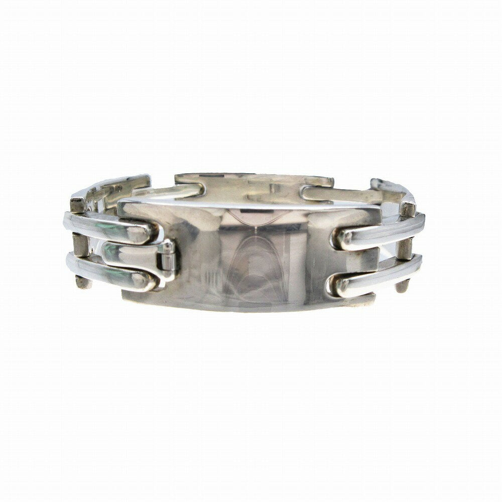 GUCCI Bracelet Bangle With Logo Link Silver 925 Women Accessory Authentic