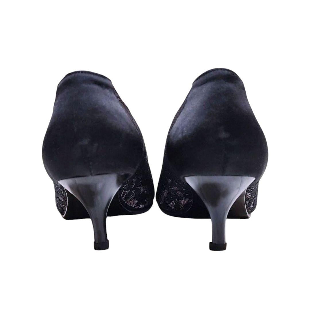 Manolo Blahnik Shoes Pumps Heel HANGISI EU 36 US 6 Black Authentic