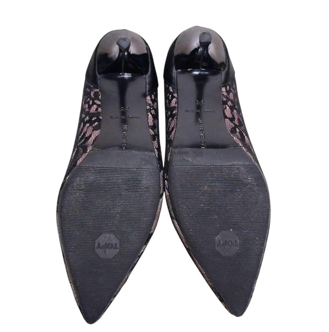 Manolo Blahnik Shoes Pumps Heel HANGISI EU 36 US 6 Black Authentic