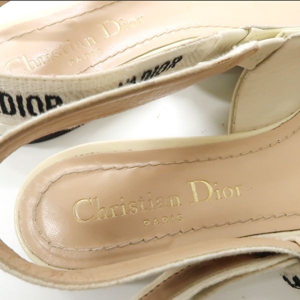 Christian Dior Flat Shoes J'ADIOR EU 34 US 4 Patent Leather White Authentic