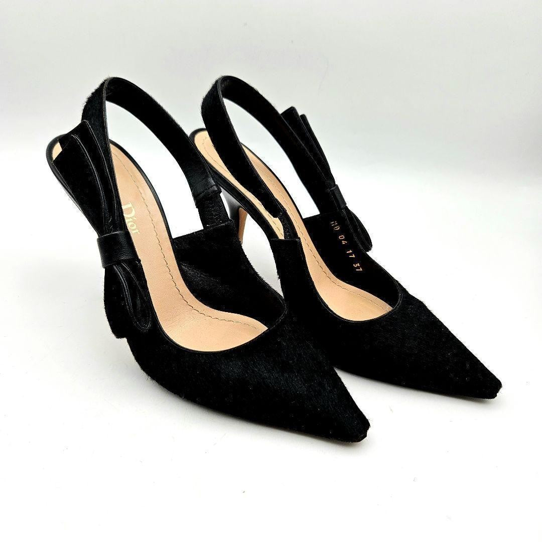 Christian Dior Shoes Pumps Heel EU 37 US 7 Black Authentic