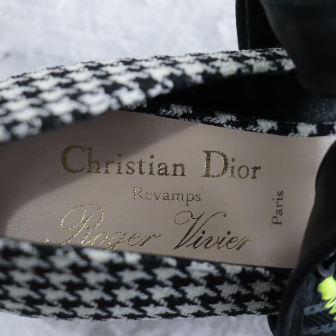 Christian Dior Shoes Pumps Heel Roger Vivier EU 35.5 US 5.5 Black White Auth