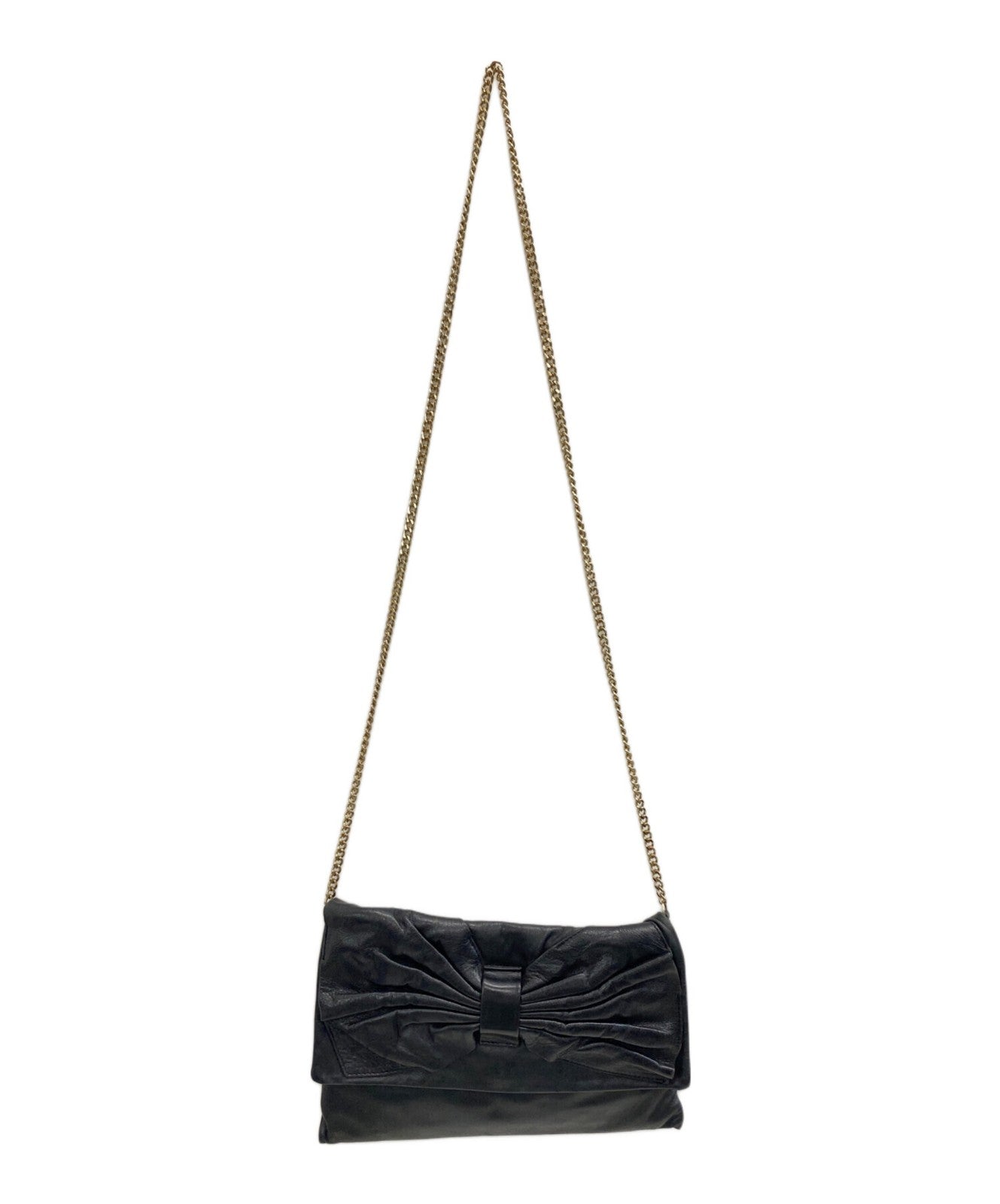 RED VALENTINO Shoulder Bag Purse Black Authentic