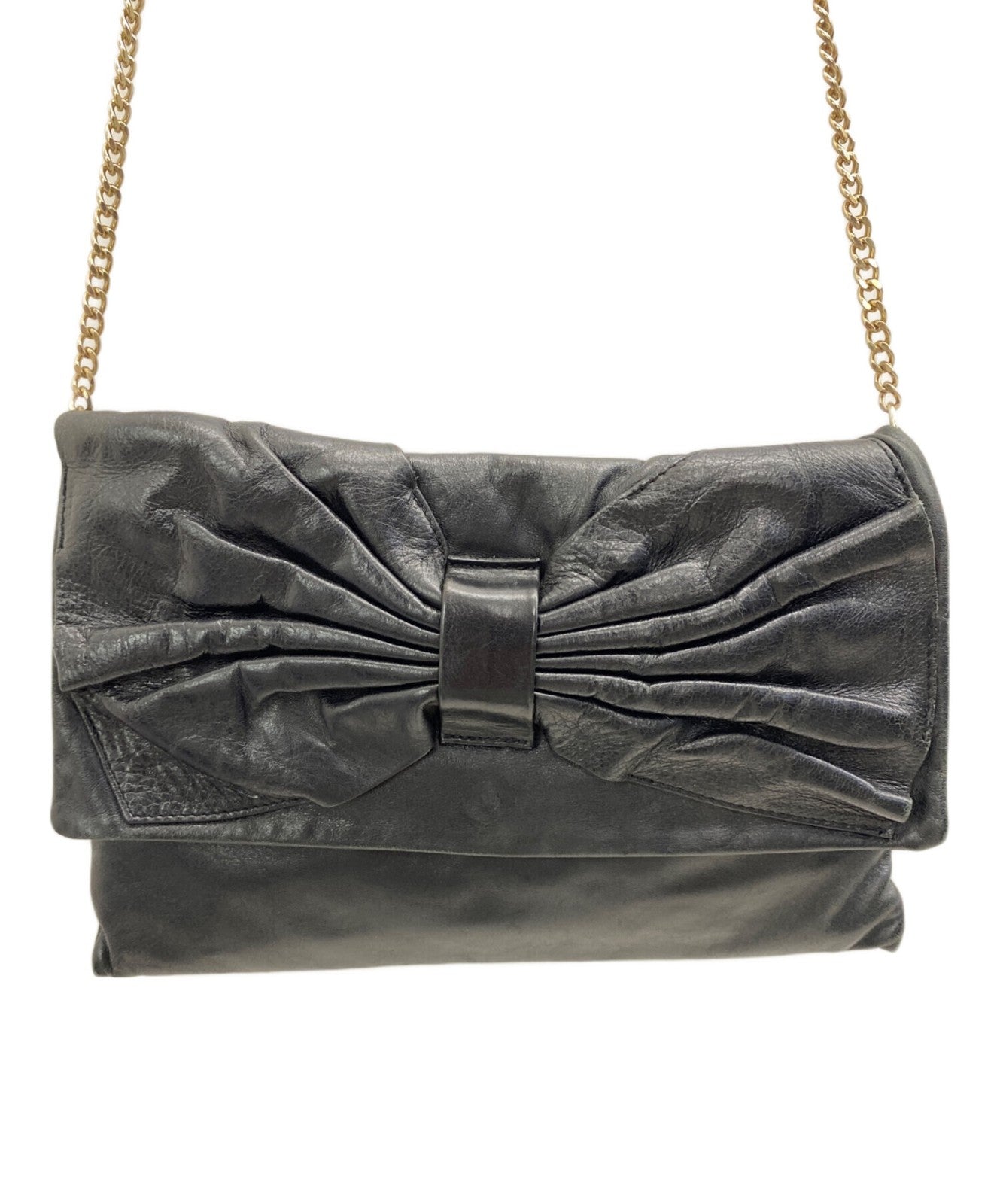 RED VALENTINO Shoulder Bag Purse Black Authentic