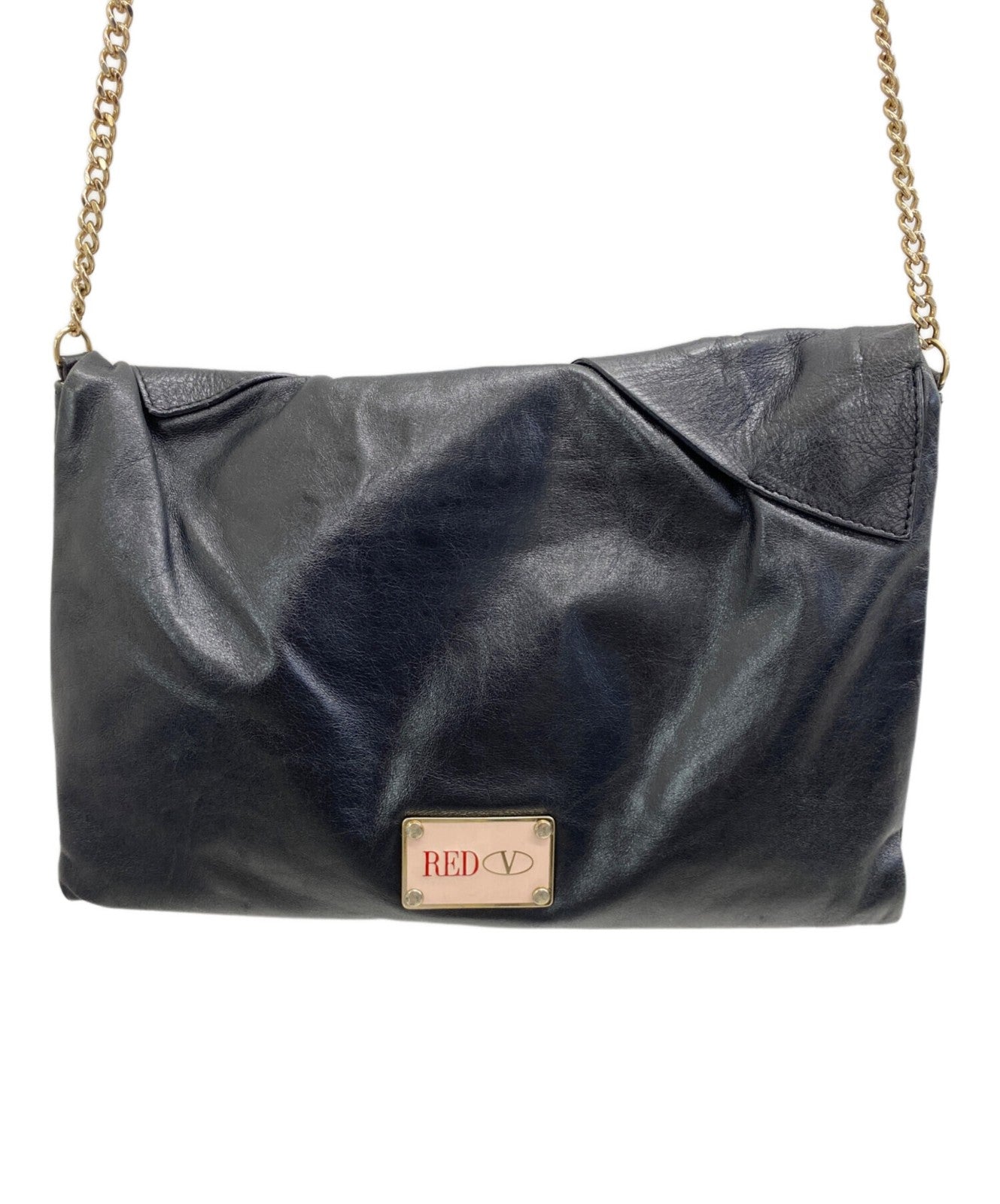 RED VALENTINO Shoulder Bag Purse Black Authentic