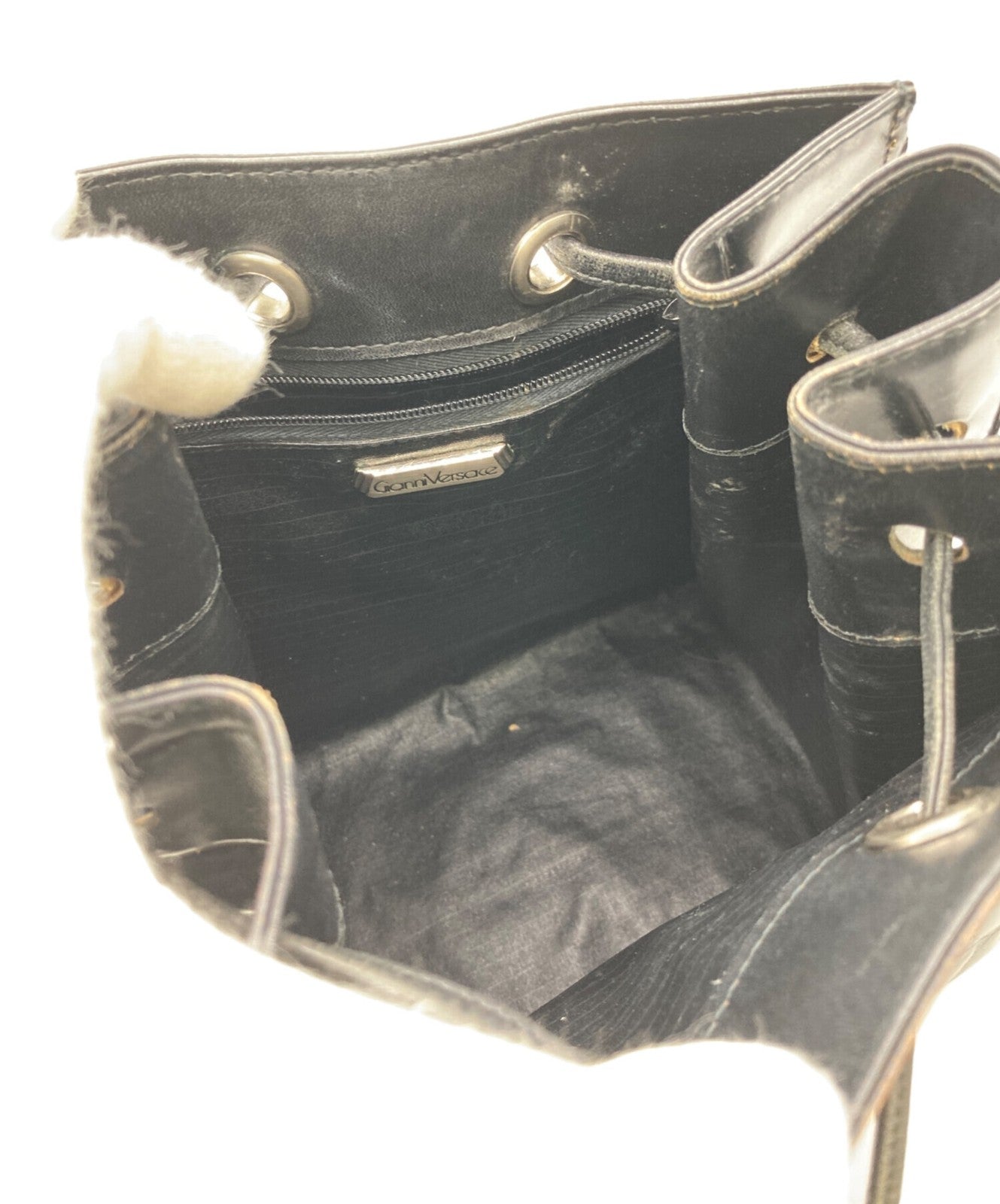 VERSACE Shoulder Bag Purse Black Authentic