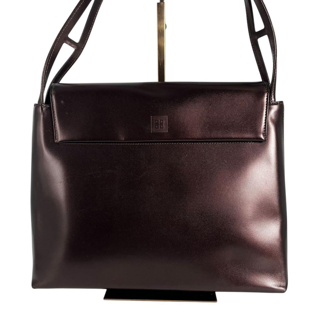 GIVENCHY Handbag Purse shoulder bag 4G logo leather wine red Unisex Authentic