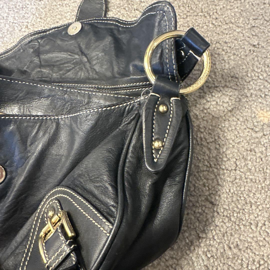 Dolce & Gabbana Hand Bag Tote Purse Leather Black Authentic