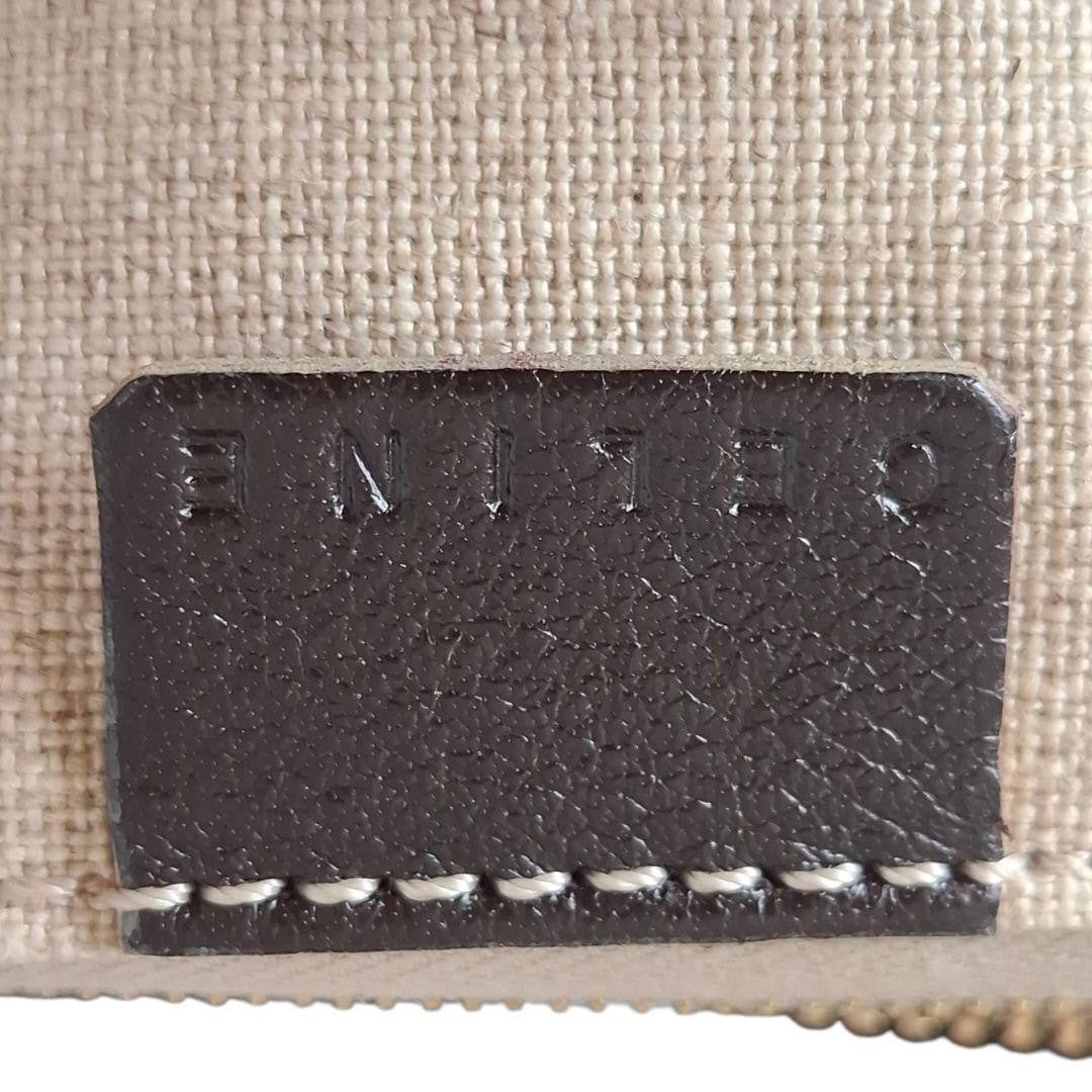 CELINE handbag Purse Triomphe Mini Boston Bag Leather Brown Women's Authentic