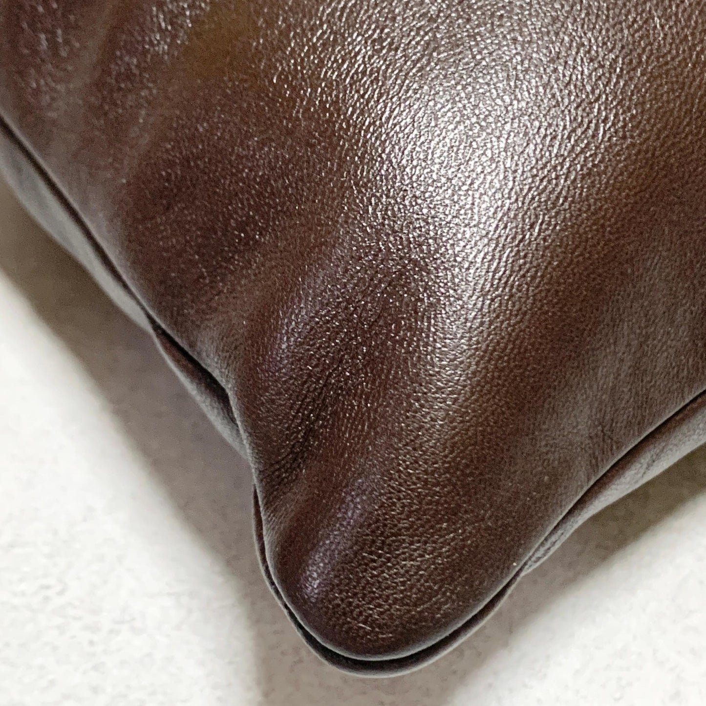 LOEWE Bag Anagram Shoulder Purse Leather Brown Used Women's Authentic