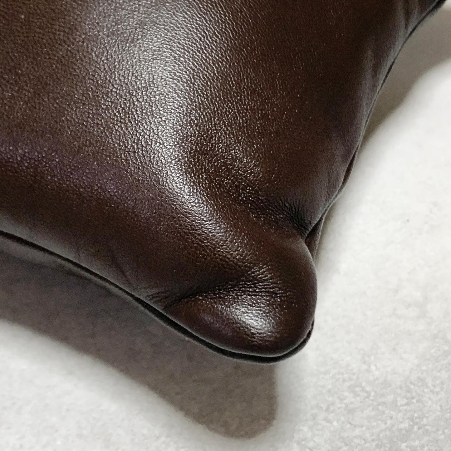 LOEWE Bag Anagram Shoulder Purse Leather Brown Used Women's Authentic