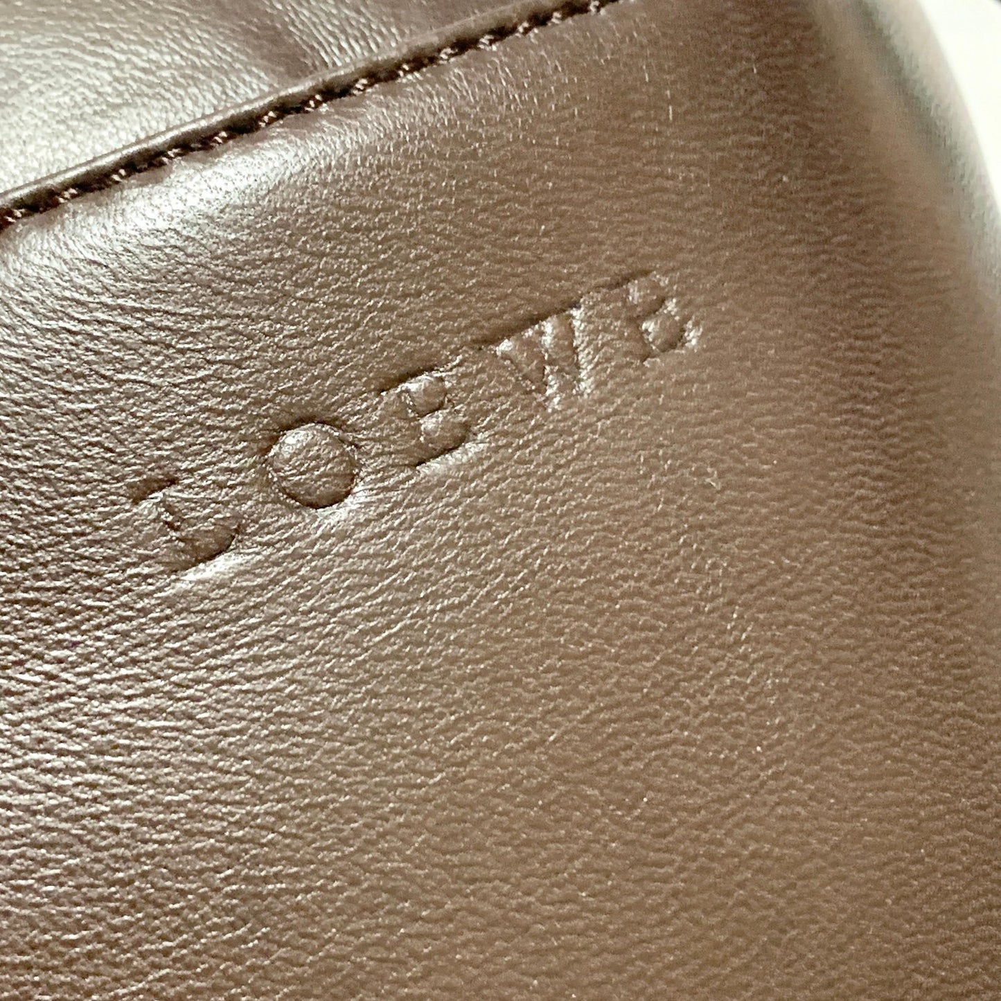LOEWE Bag Anagram Shoulder Purse Leather Brown Used Women's Authentic