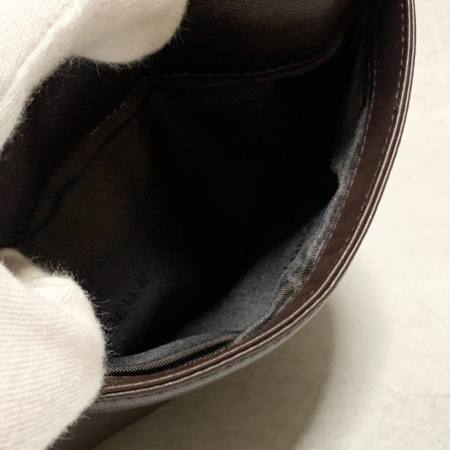 LOEWE Bag Anagram Shoulder Purse Leather Brown Used Women's Authentic