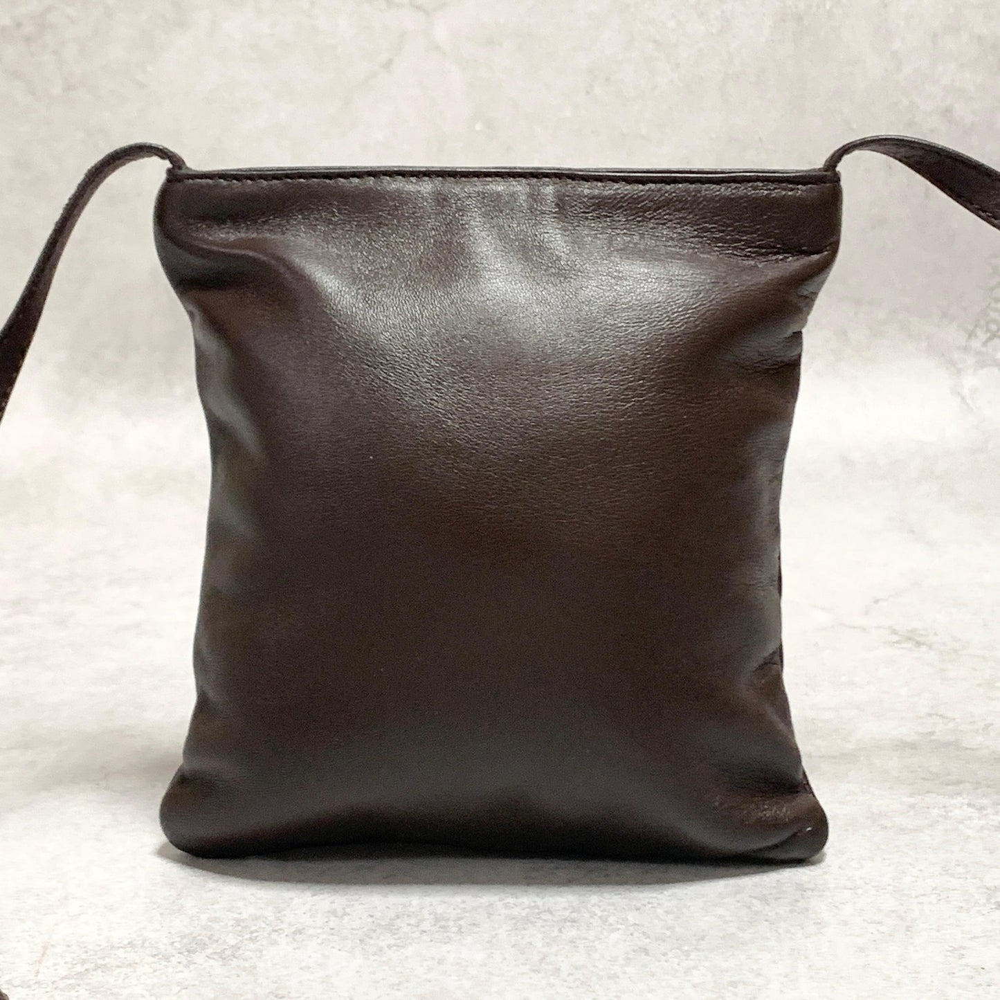 LOEWE Bag Anagram Shoulder Purse Leather Brown Used Women's Authentic