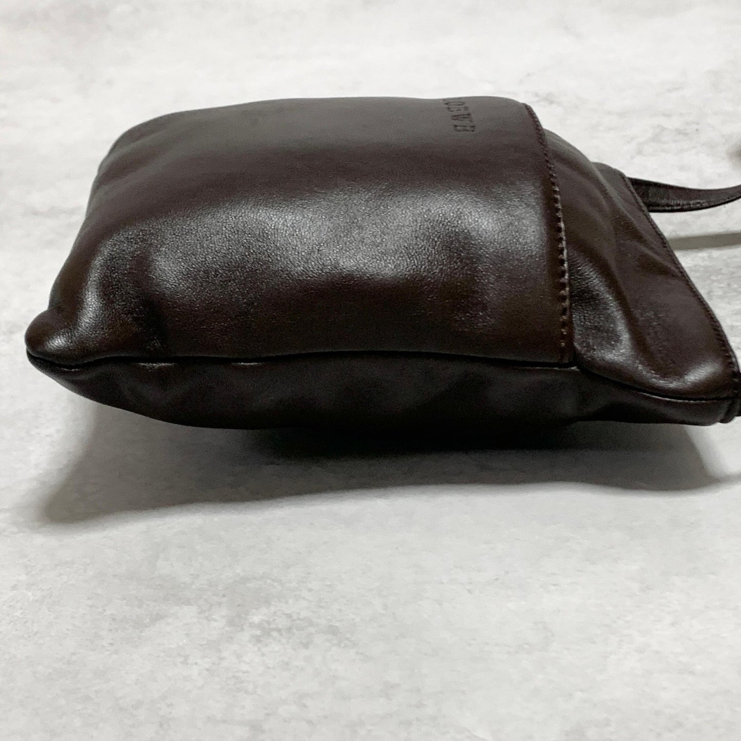 LOEWE Bag Anagram Shoulder Purse Leather Brown Used Women's Authentic