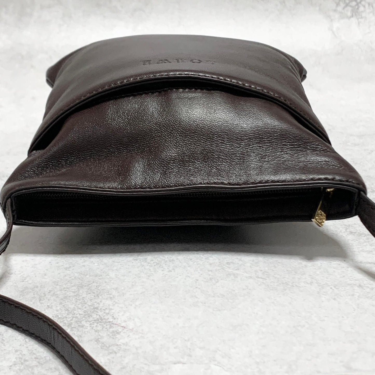 LOEWE Bag Anagram Shoulder Purse Leather Brown Used Women's Authentic