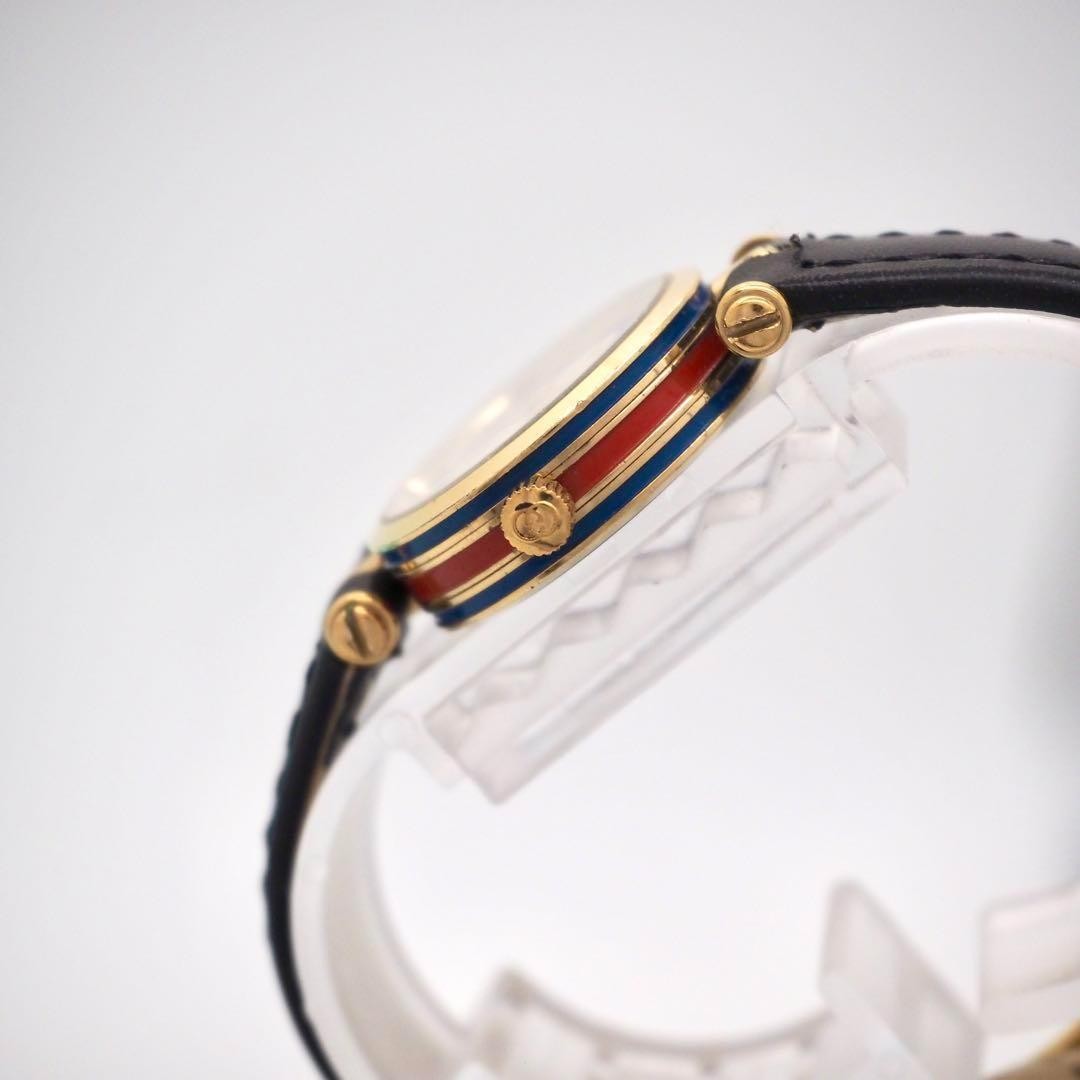 GUCCI Quartz Watch Wristwatch White Blue Black Women's Authentic