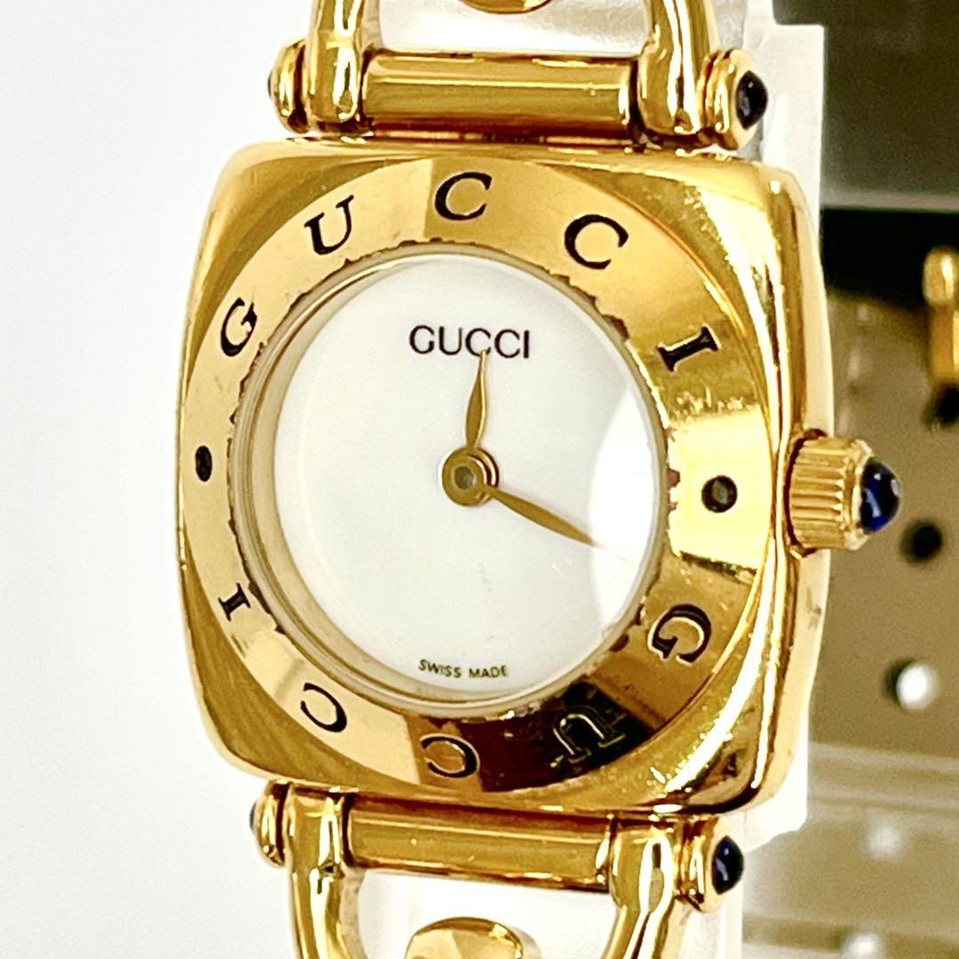 GUCCI 6300L Quartz Watch Wristwatch Gold Women's Authentic