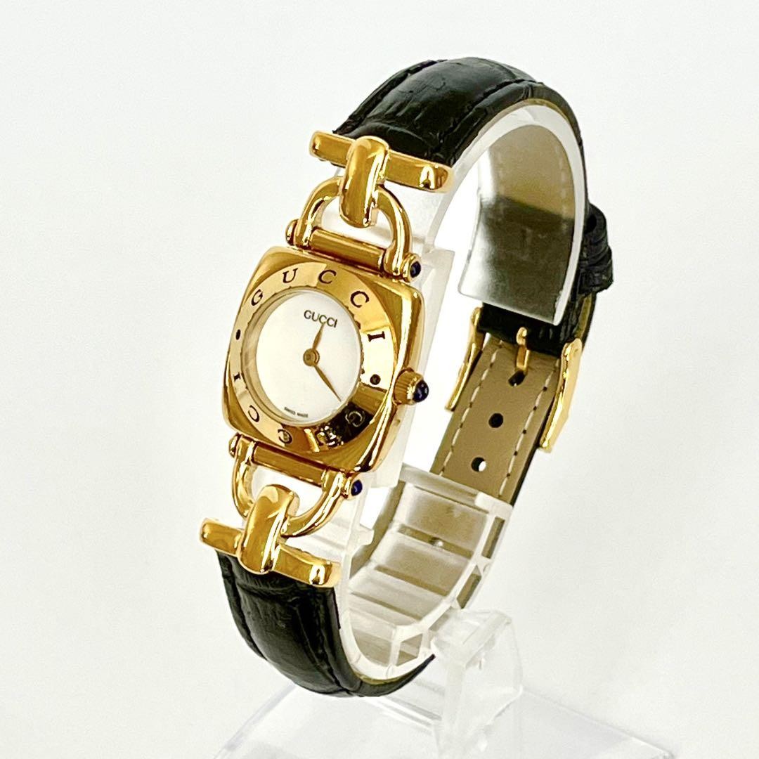 GUCCI 6300L Quartz Watch Wristwatch Gold Women's Authentic
