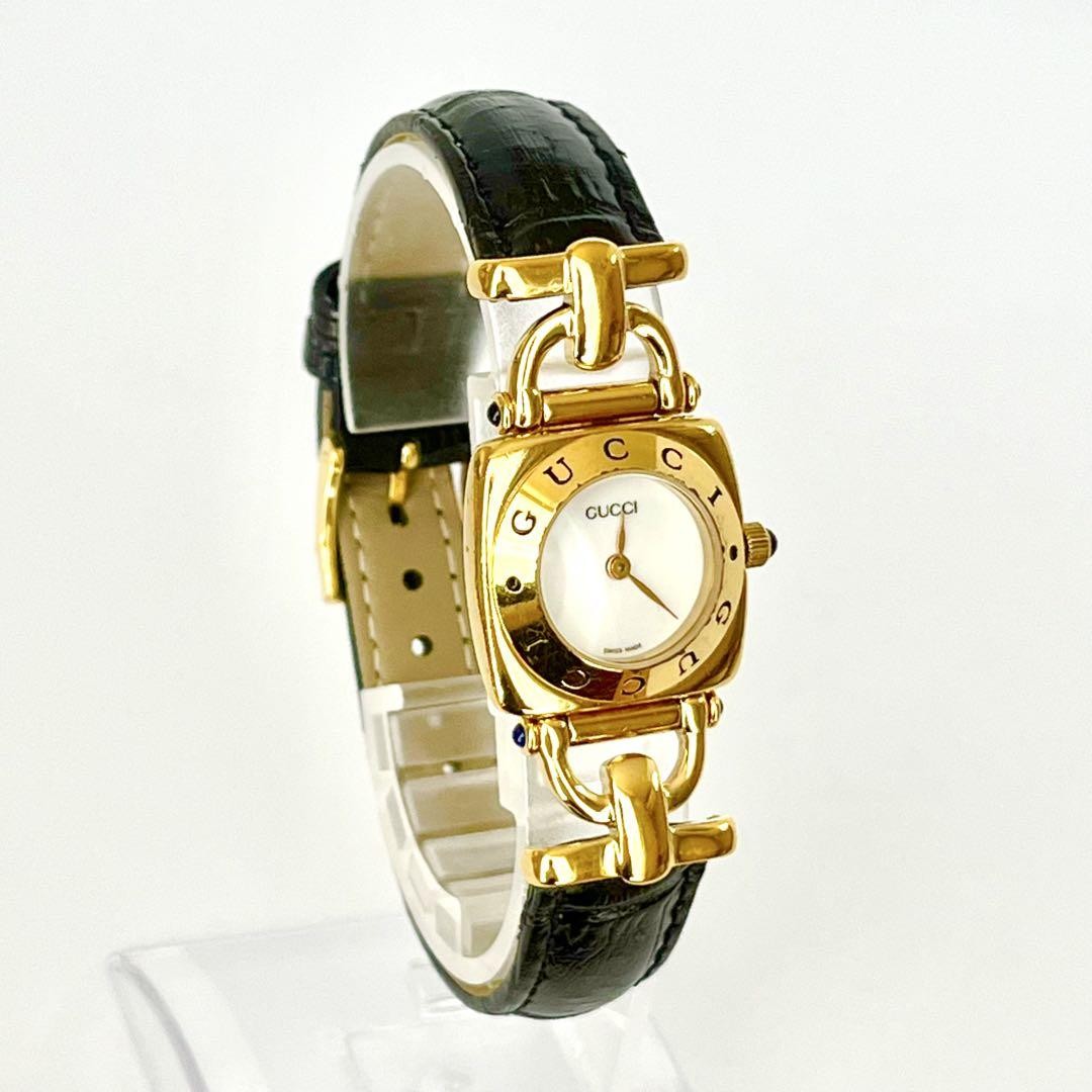 GUCCI 6300L Quartz Watch Wristwatch Gold Women's Authentic