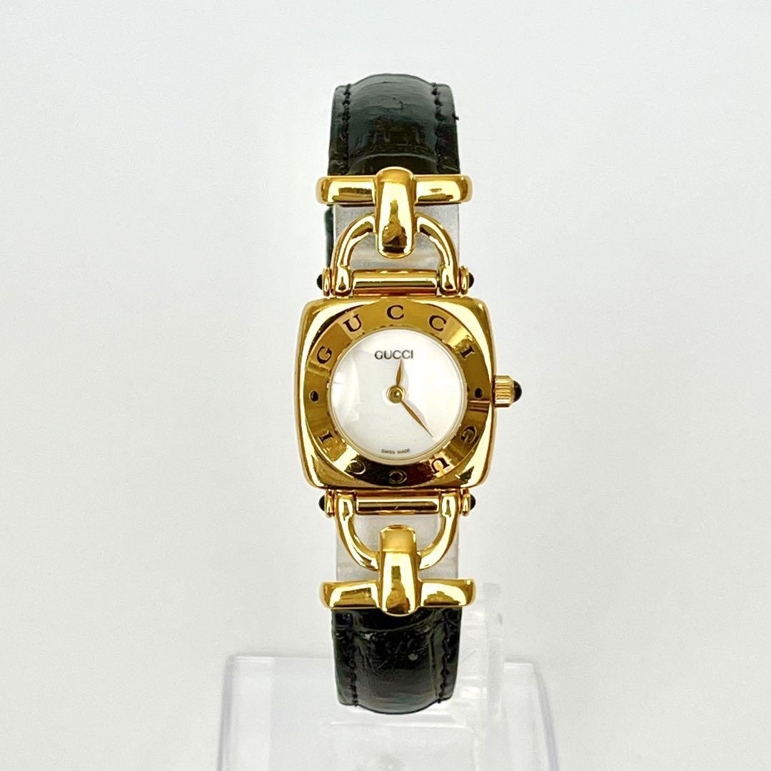 GUCCI 6300L Quartz Watch Wristwatch Gold Women's Authentic