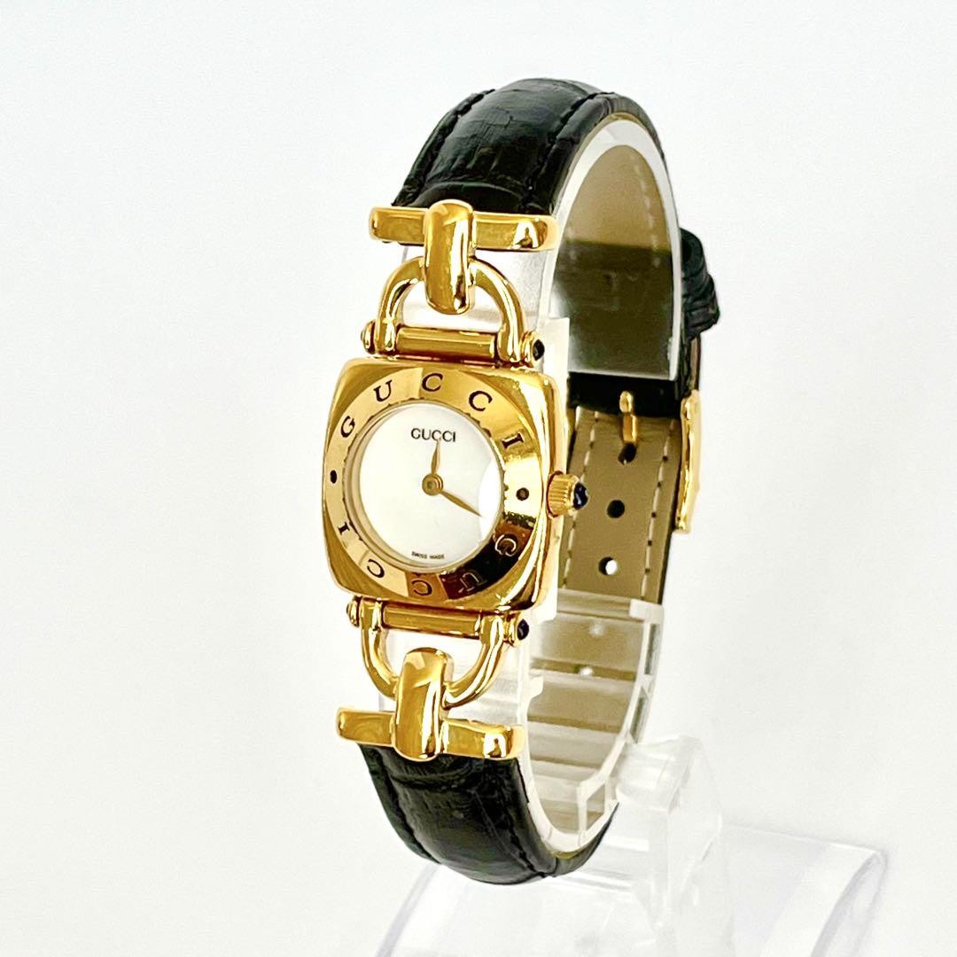 GUCCI 6300L Quartz Watch Wristwatch Gold Women's Authentic