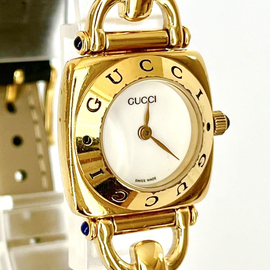 GUCCI 6300L Quartz Watch Wristwatch Gold Women's Authentic