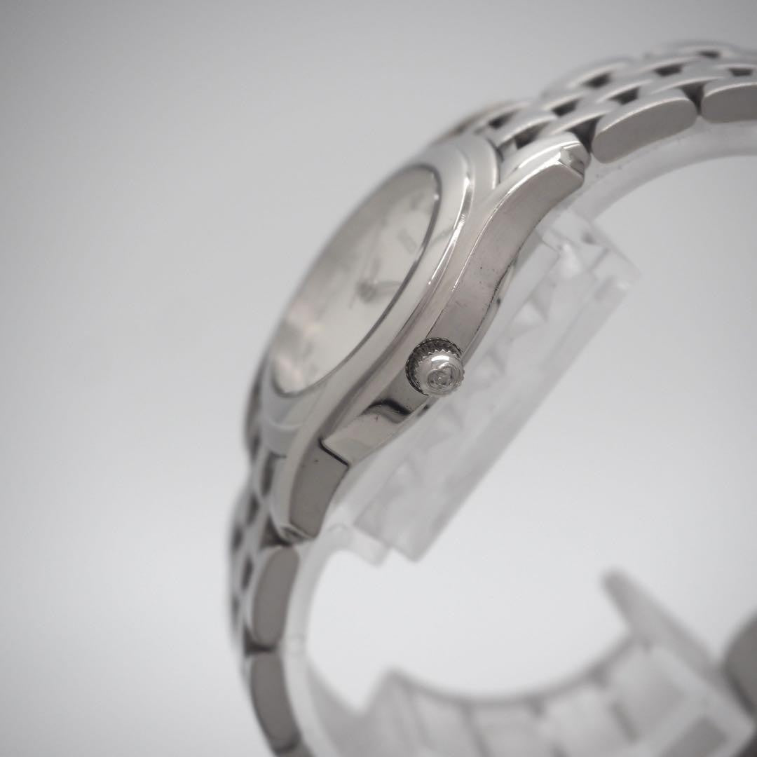 GUCCI 5500L Quartz Watch Wristwatch White Silver Women's Authentic