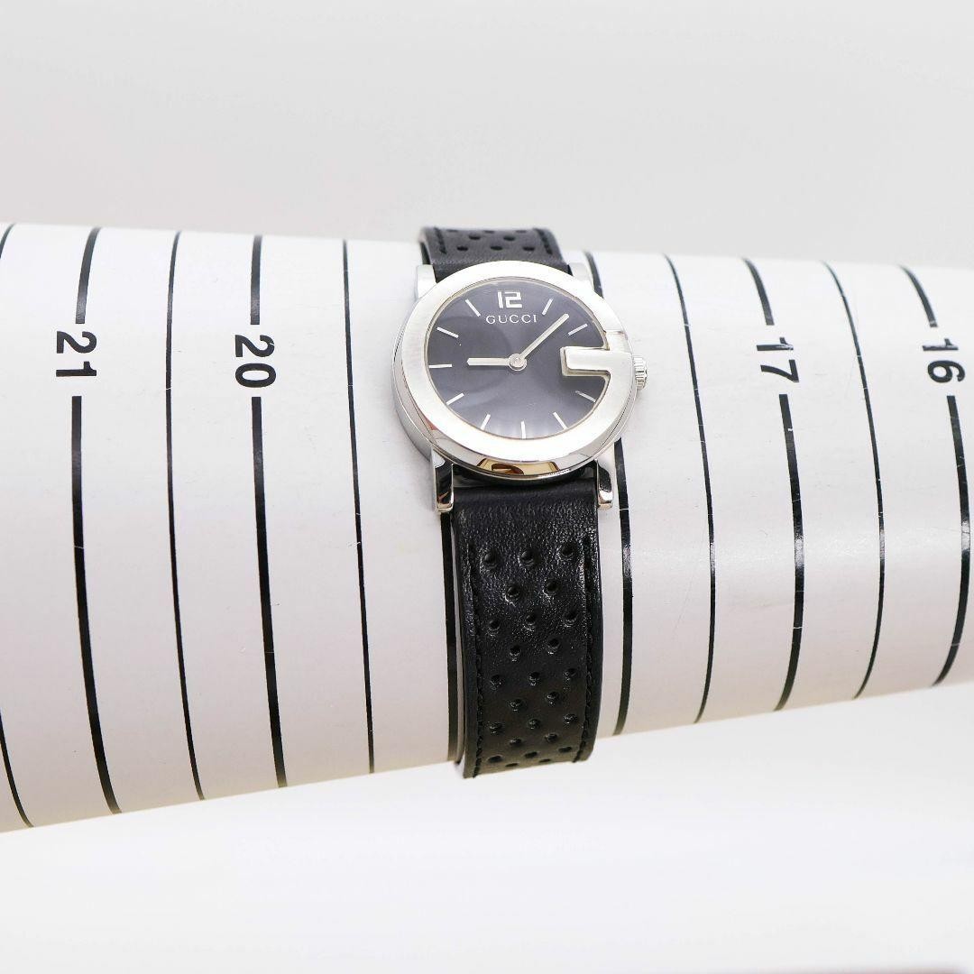 GUCCI 101L Quartz Watch Wristwatch Silver Black Women's Authentic