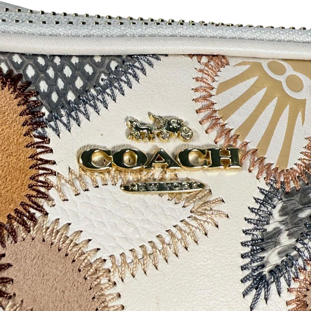 COACH Shoulder Camera Bag Purse 26953 Leather Cream Authentic