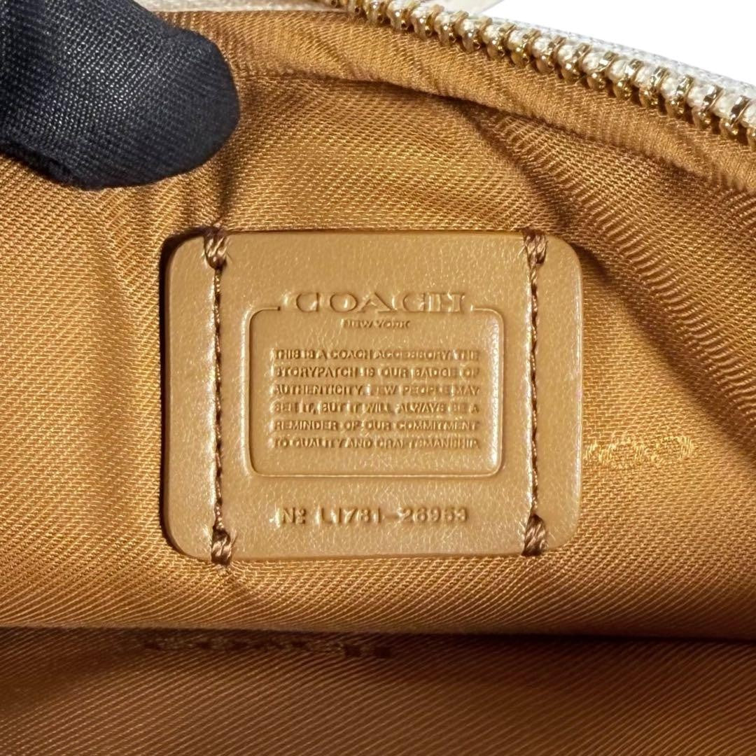 COACH Shoulder Camera Bag Purse 26953 Leather Cream Authentic