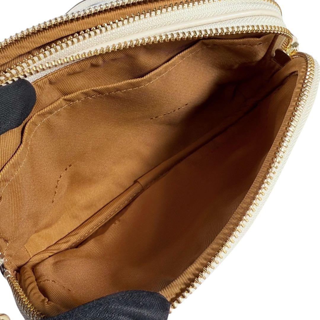 COACH Shoulder Camera Bag Purse 26953 Leather Cream Authentic
