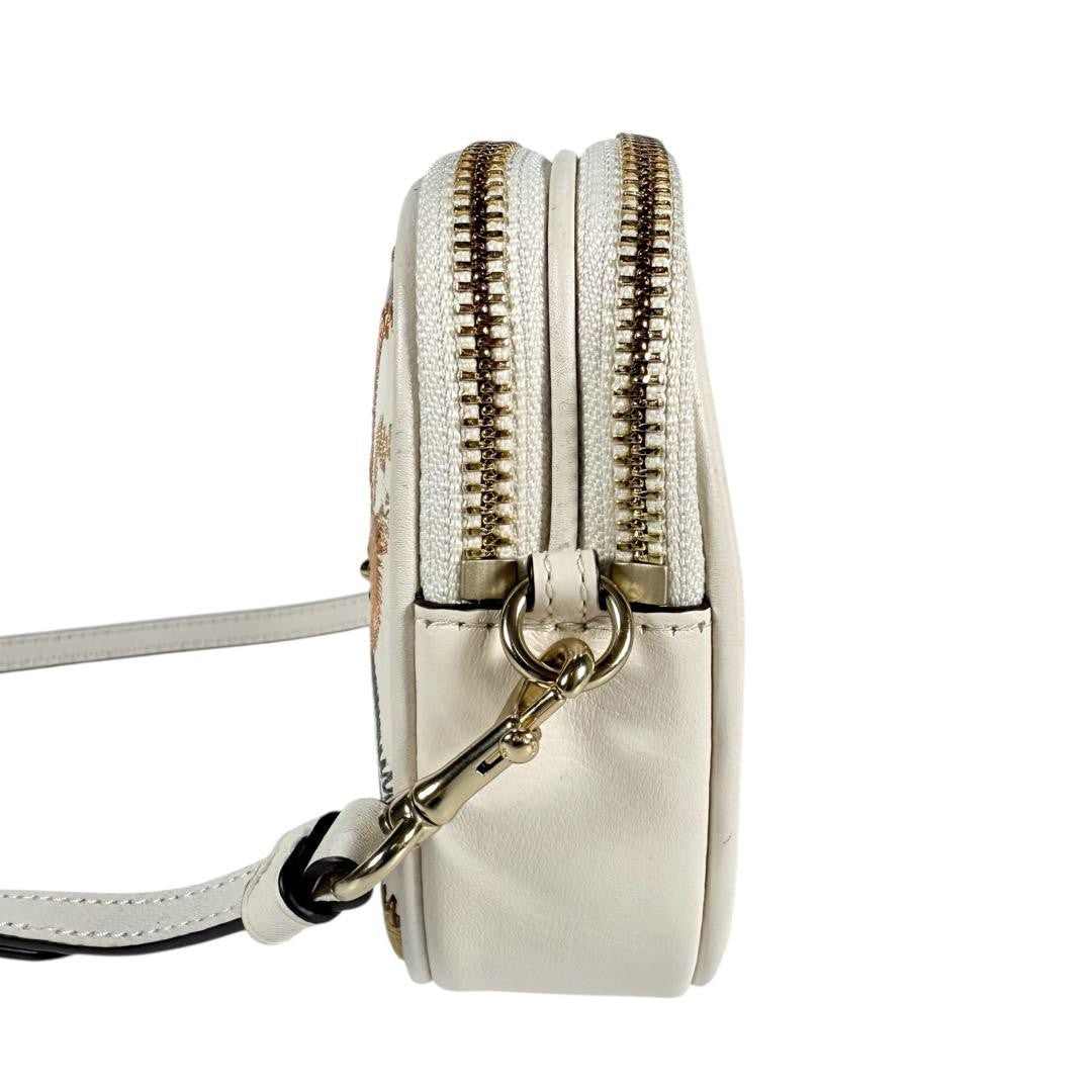 COACH Shoulder Camera Bag Purse 26953 Leather Cream Authentic