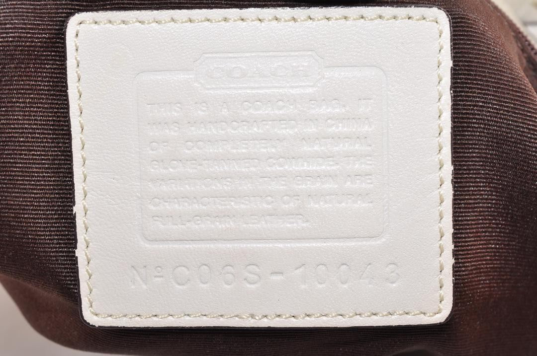 COACH Shoulder Bag Purse White Authentic
